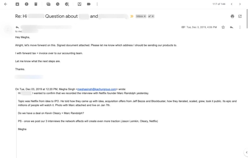 $20,000 sale from a follow up